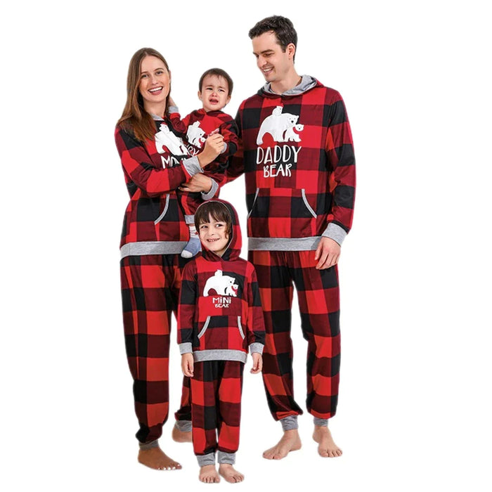 Christmas Bear Print Family Matching Pajama