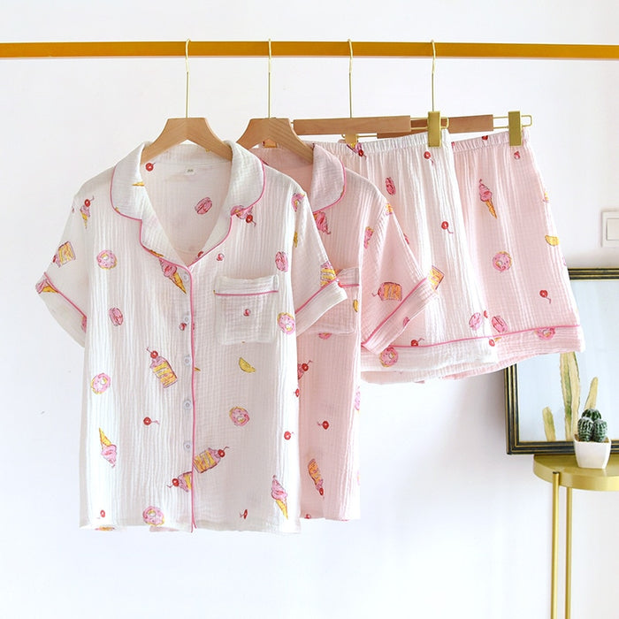The Cute Ice-Cream Print Pajama Set Original Pajamas