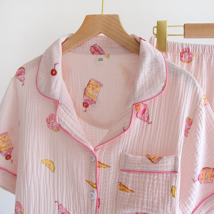 The Cute Ice-Cream Print Pajama Set Original Pajamas