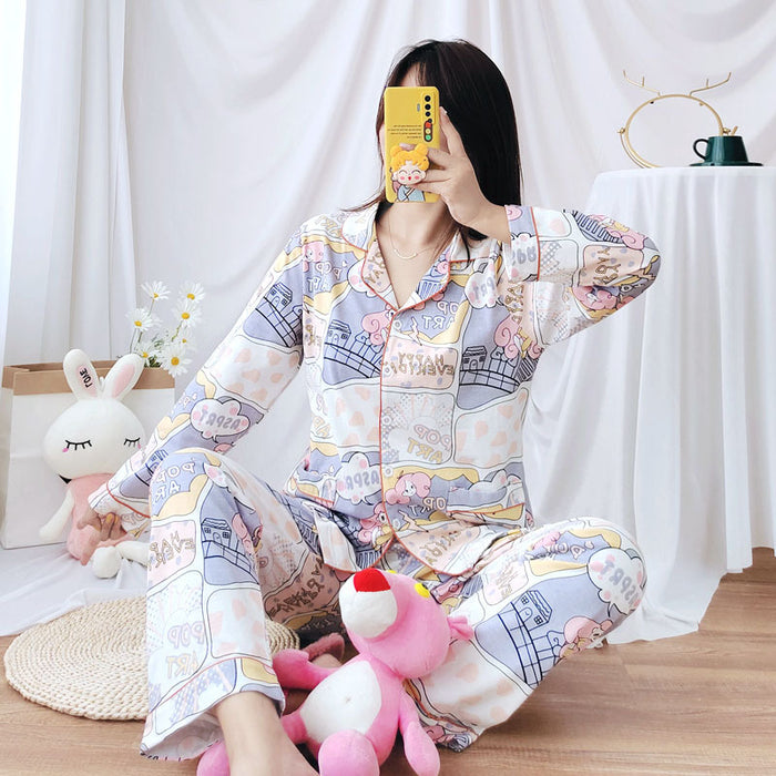 The All Over Printed Long Pajama Set Original Pajamas