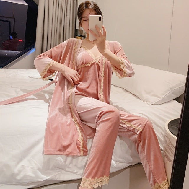The Gold Velvet Best Comfy Pajamas For Ladies
