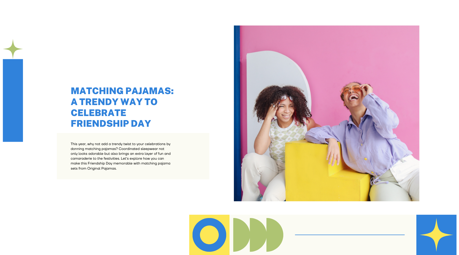 Matching Pajamas: A Trendy Way to Celebrate Friendship Day