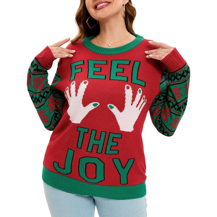 Novelty Holiday Print Christmas Sweater