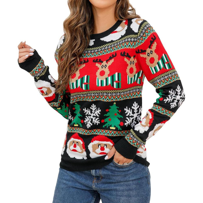 Novelty Holiday Print Christmas Sweater