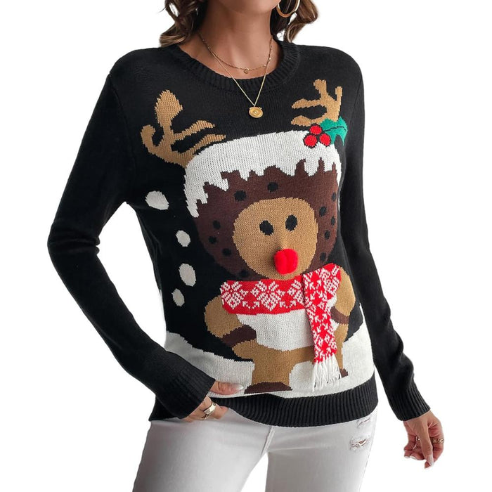 Novelty Holiday Print Christmas Sweater