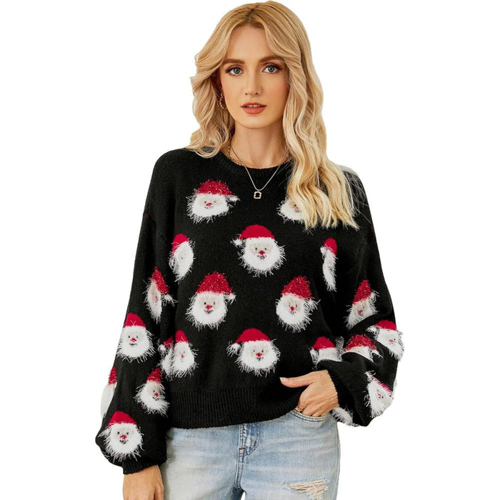 Knitted Sweater With A Festive Christmas Theme