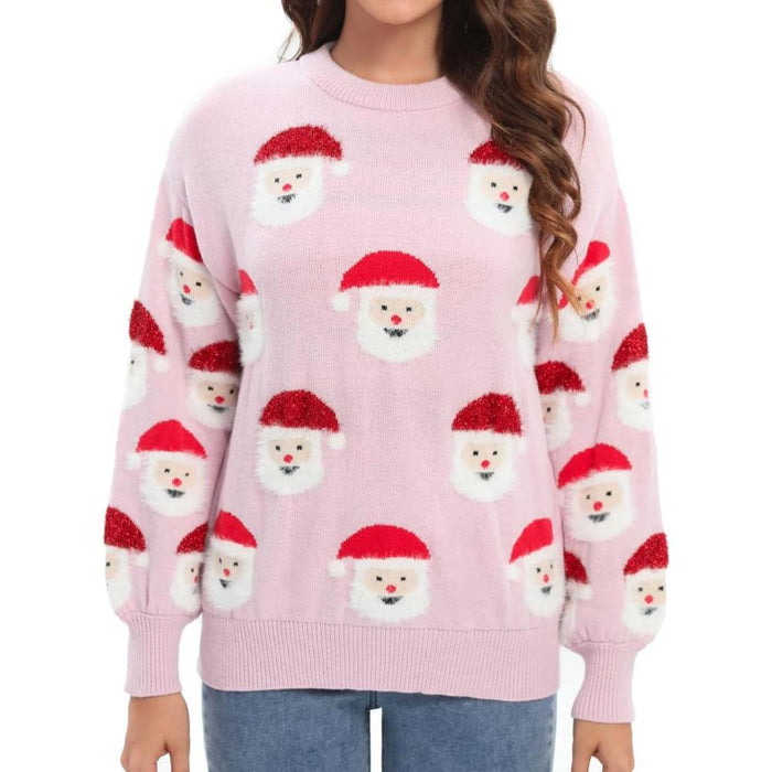 Knitted Sweater With A Festive Christmas Theme