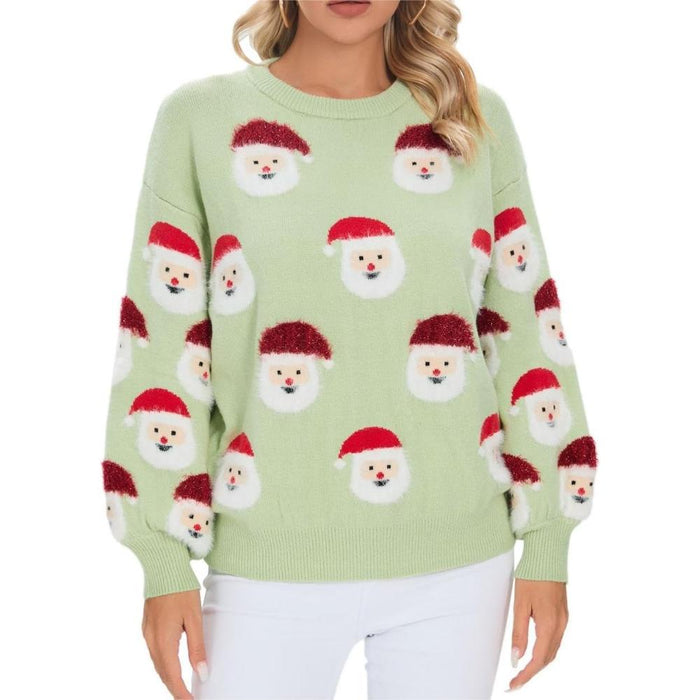 Knitted Sweater With A Festive Christmas Theme