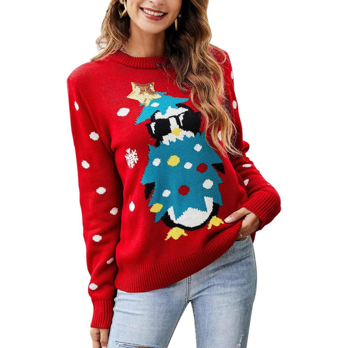 Novelty Holiday Print Christmas Sweater