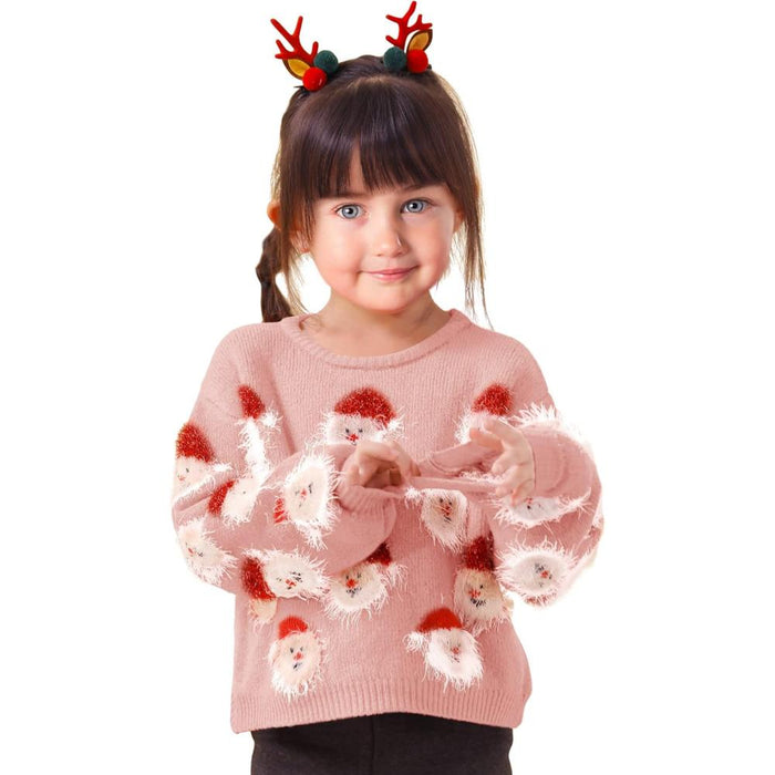 Holiday Party Knit Sweater With Santa Design