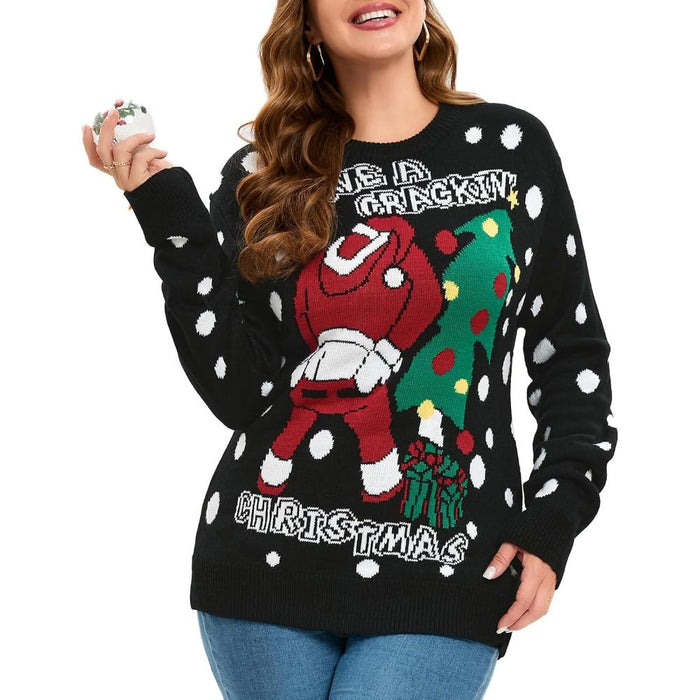 Novelty Holiday Print Christmas Sweater