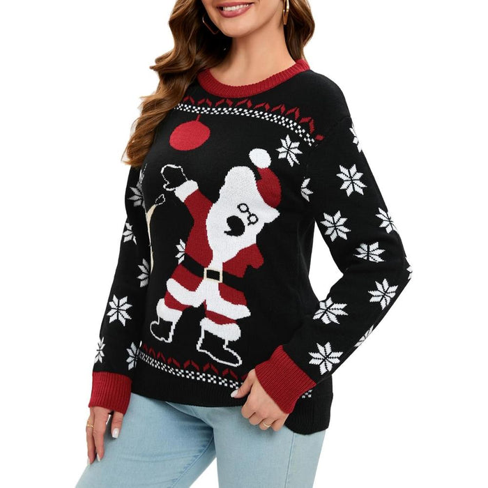 Novelty Holiday Print Christmas Sweater