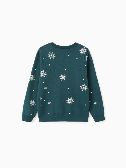 Snowflake Details Matching Christmas Sweater