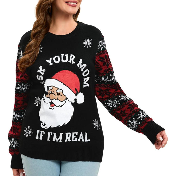 Novelty Holiday Print Christmas Sweater