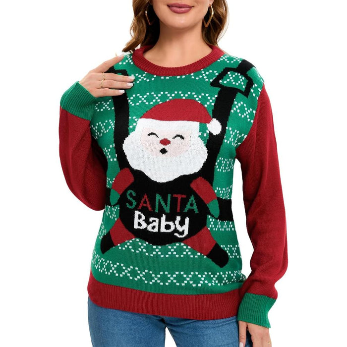 Novelty Holiday Print Christmas Sweater