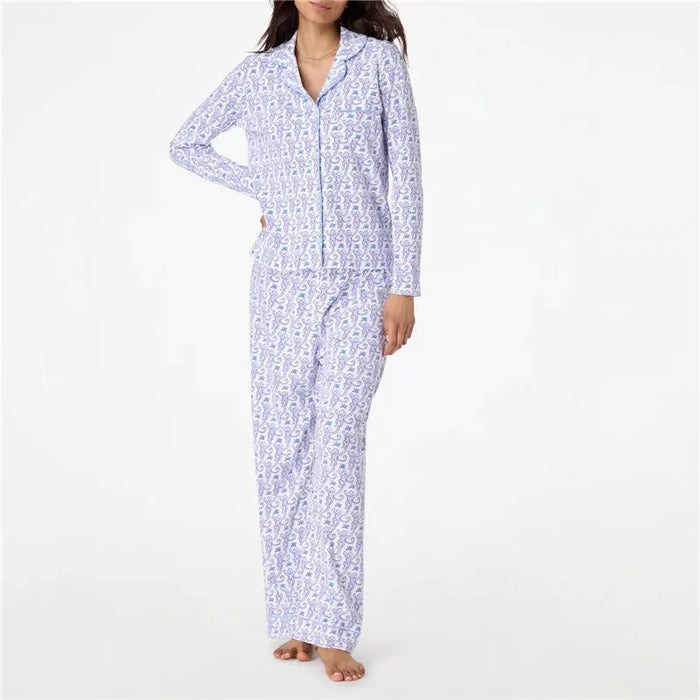 Floral Button Front Pajama Set