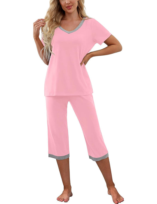 2 Piece Short Sleeve Pajama Set