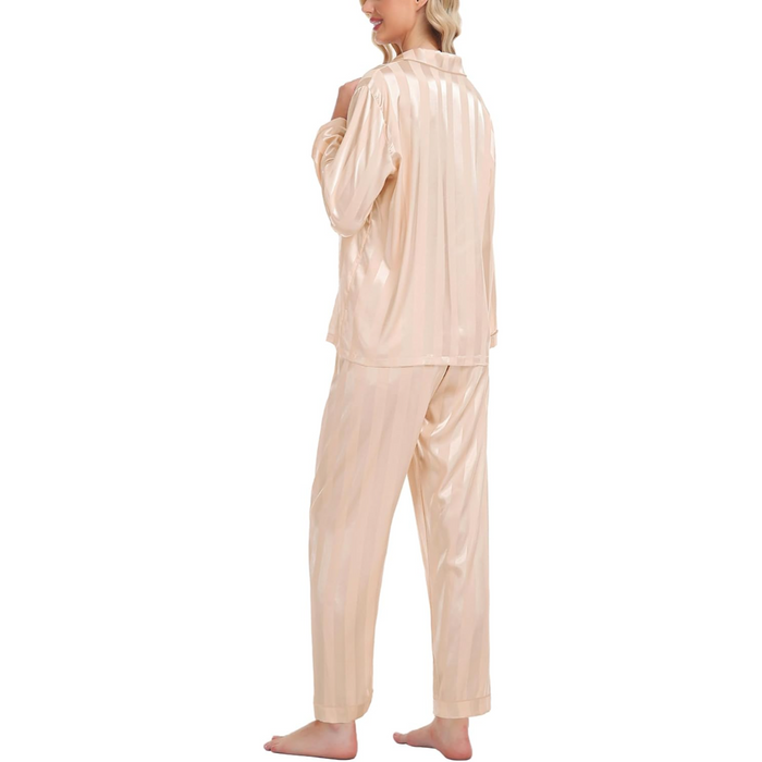 Striped Satin Pajama Set