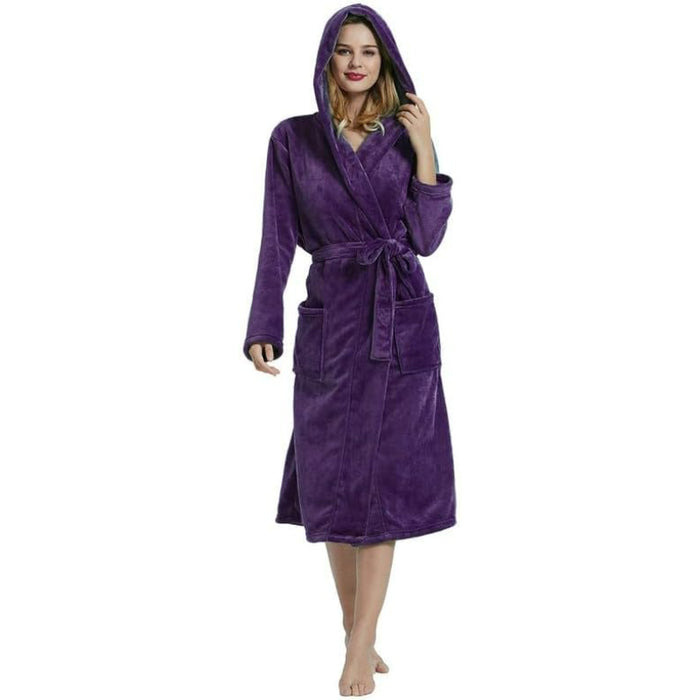 Long Hooded Fleece Robe