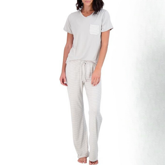 Short Sleeve Top With Comfy Pants Set