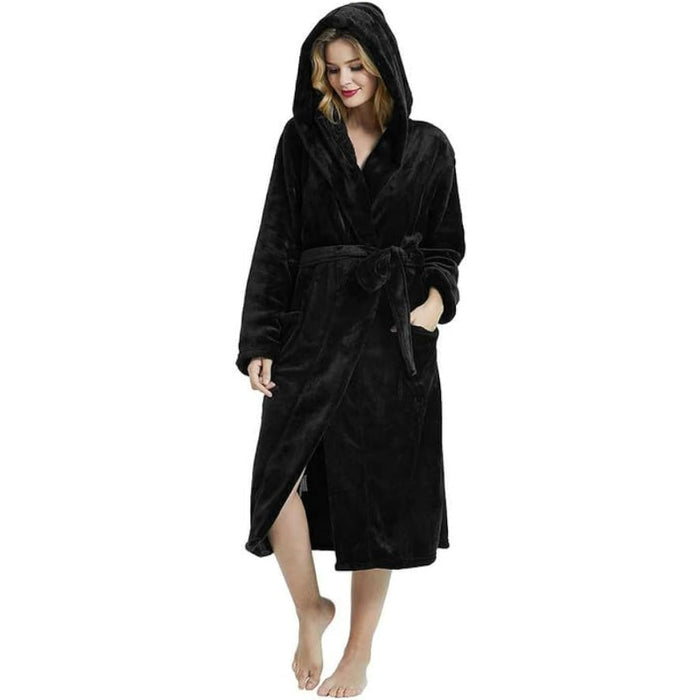 Long Hooded Fleece Robe