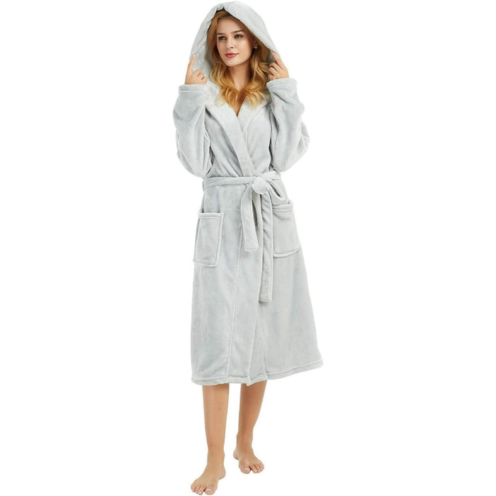 Long Hooded Fleece Robe