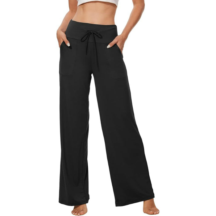 Comfy Casual Drawstring Pajama Pants With Pocket