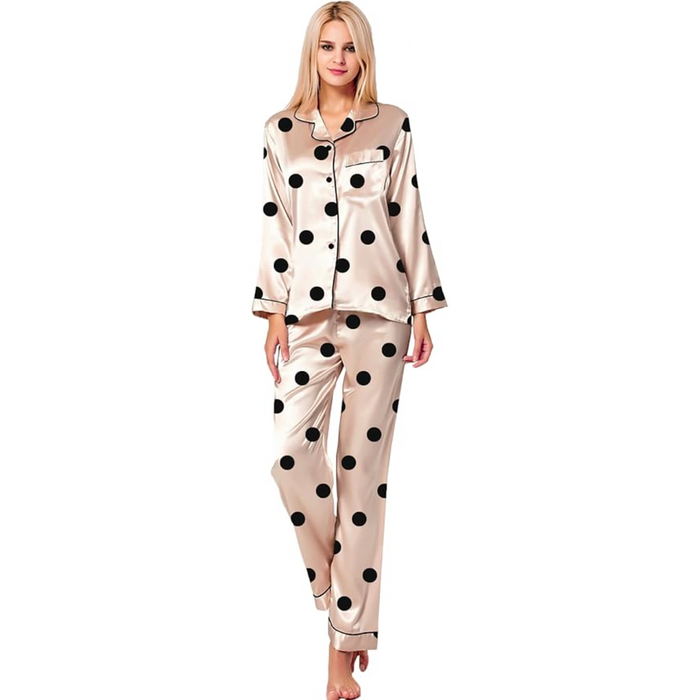 Polka Dot Printed Pajama Set