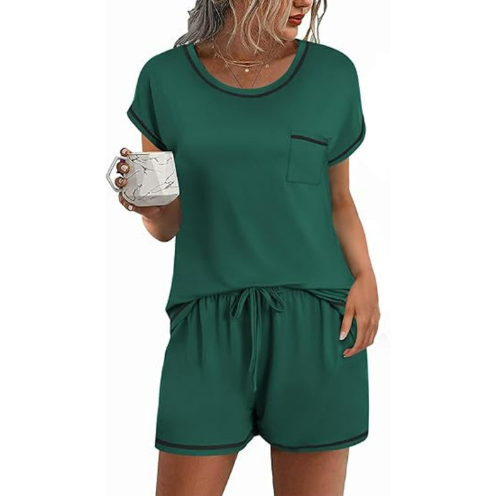 2 Piece Short Sleeve Lounge Set