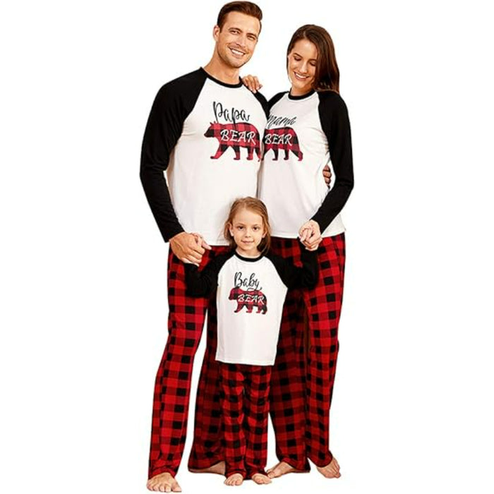 Reindeer Printed Christmas Themed Family Matching Sleepwear