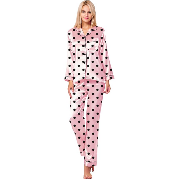 Polka Dot Printed Pajama Set