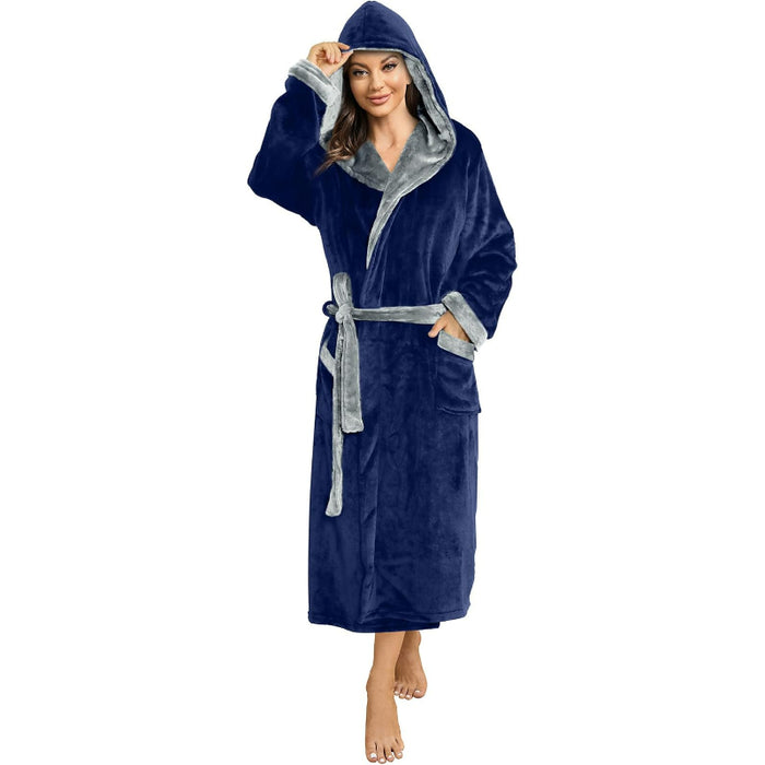 Long Hooded Fleece Robe