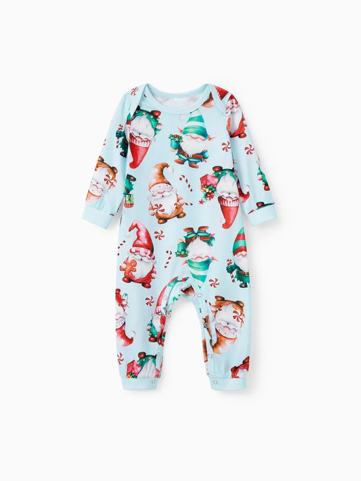 Santa And Reindeer Printed Family Matching Pajama Set