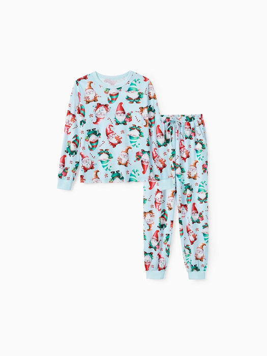 Santa And Reindeer Printed Family Matching Pajama Set