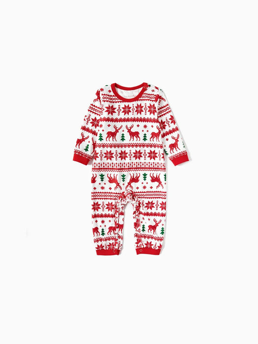 Reindeer Christmas Snowflake Family Matching Pajama Set