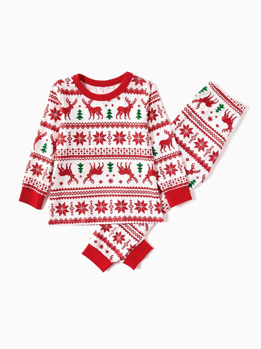 Reindeer Christmas Snowflake Family Matching Pajama Set