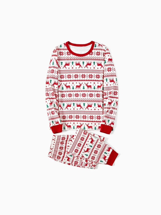 Reindeer Christmas Snowflake Family Matching Pajama Set