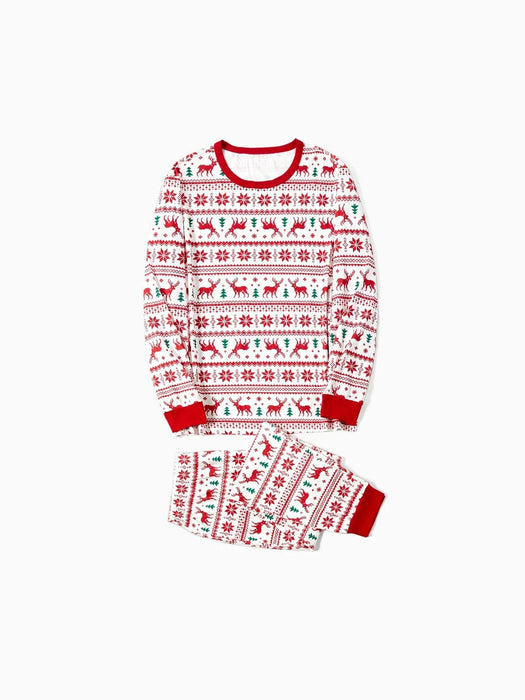 Reindeer Christmas Snowflake Family Matching Pajama Set