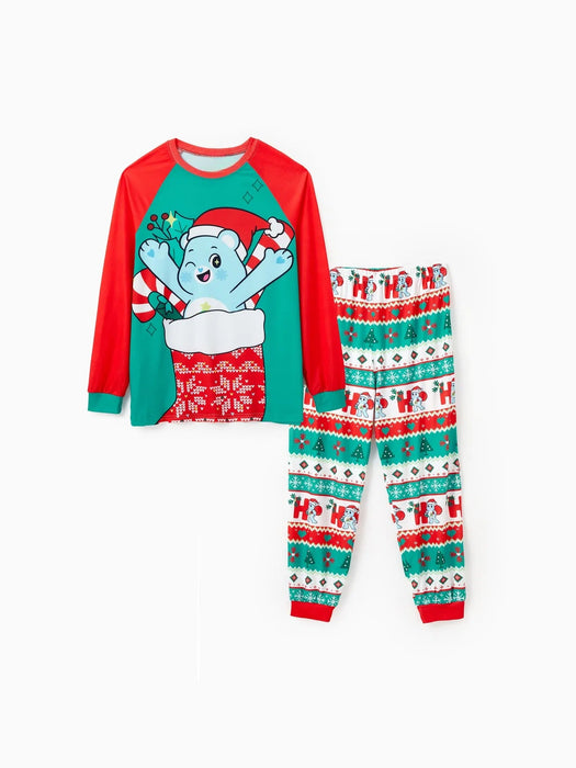 Holiday Family Matching Bear Printed Pajamas Set