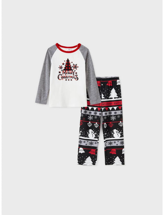 Christmas Tree And Snowflake Print Family Matching Pajama Sets