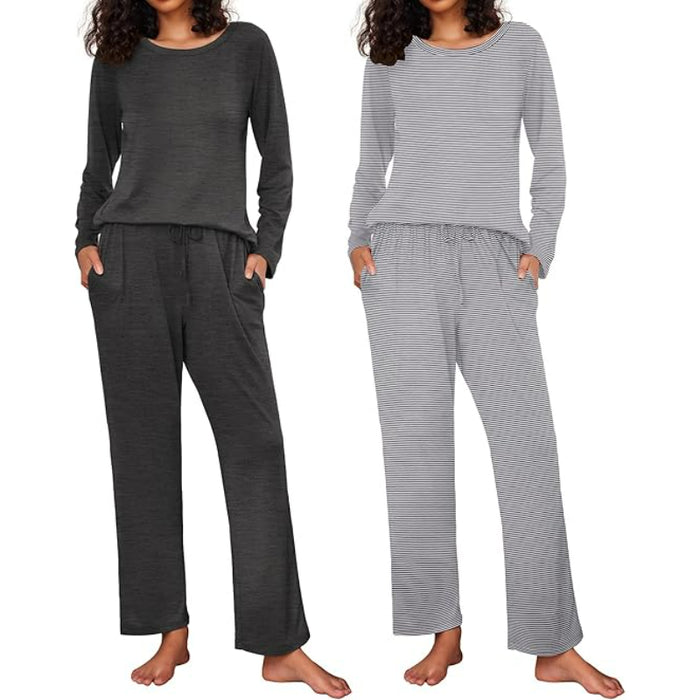 2 Pack Long Sleeve Sleepwear Loungewear