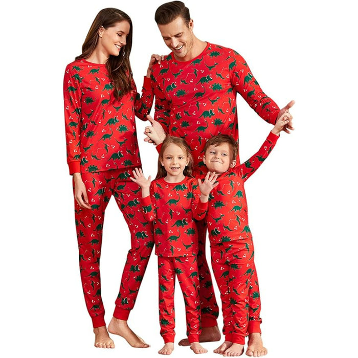 Festive Plaid Print Christmas Family Matching Pajama Set