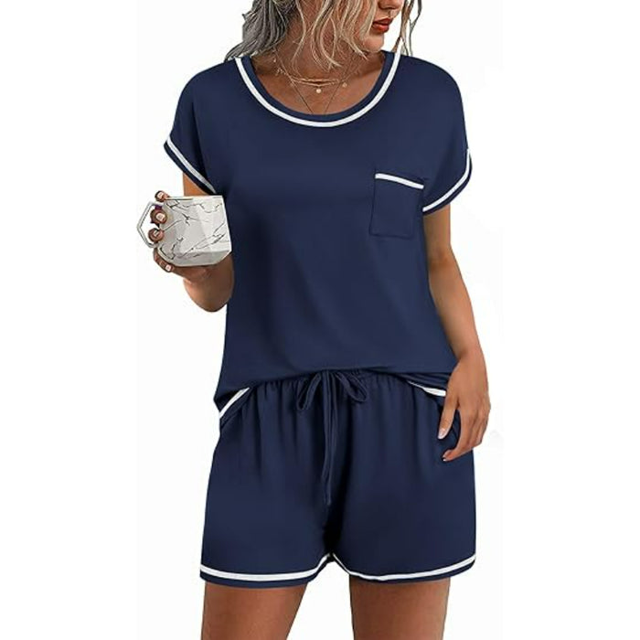 2 Piece Short Sleeve Lounge Set