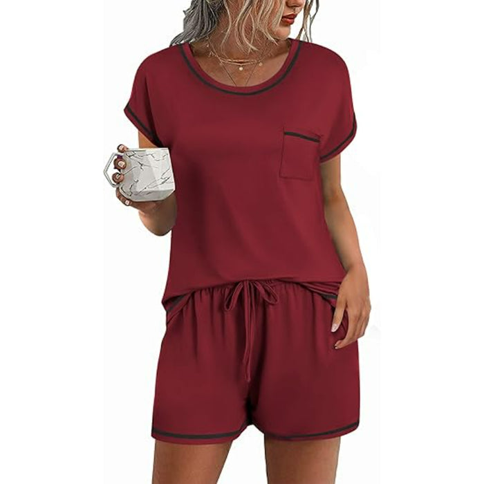 2 Piece Short Sleeve Lounge Set