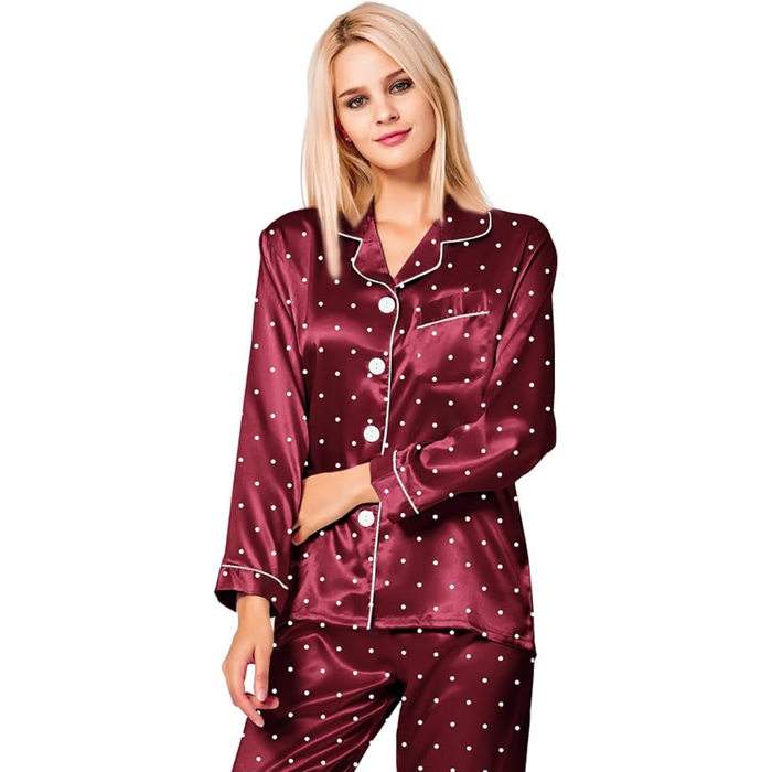 Polka Dot Printed Pajama Set