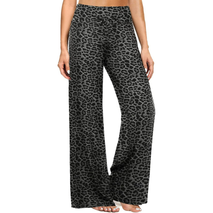 Abstract Patterned Drawstring Pajama Pants