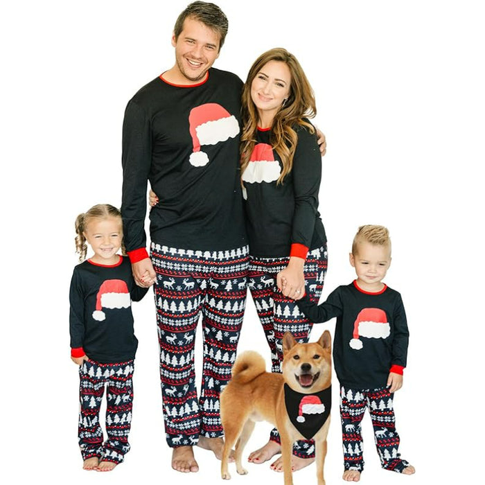 Reindeer Printed Christmas Themed Family Matching Sleepwear