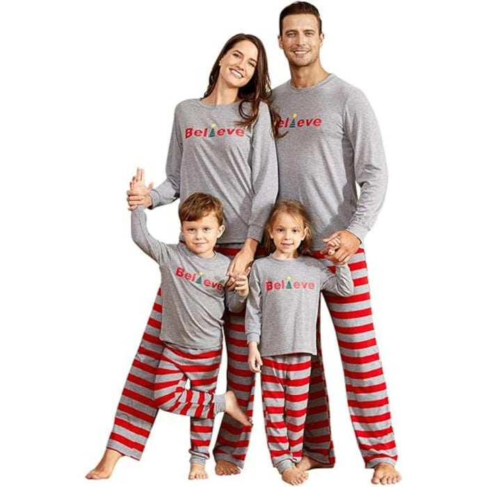 Festive Plaid Print Christmas Family Matching Pajama Set