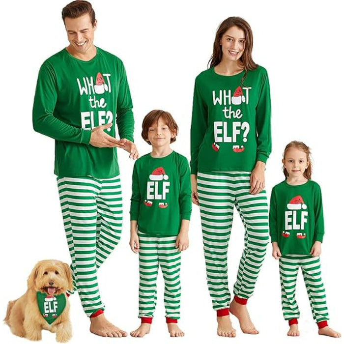 Festive Plaid Print Christmas Family Matching Pajama Set