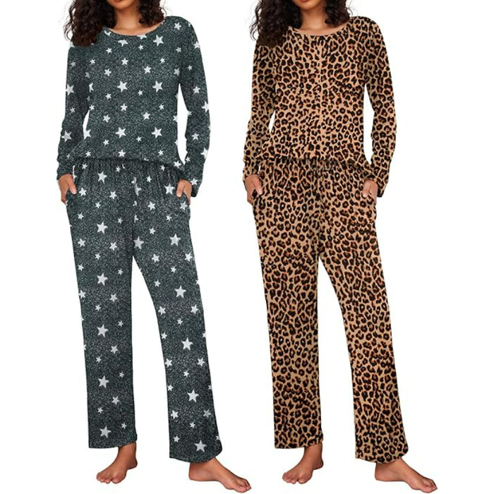 2 Pack Long Sleeve Sleepwear Loungewear